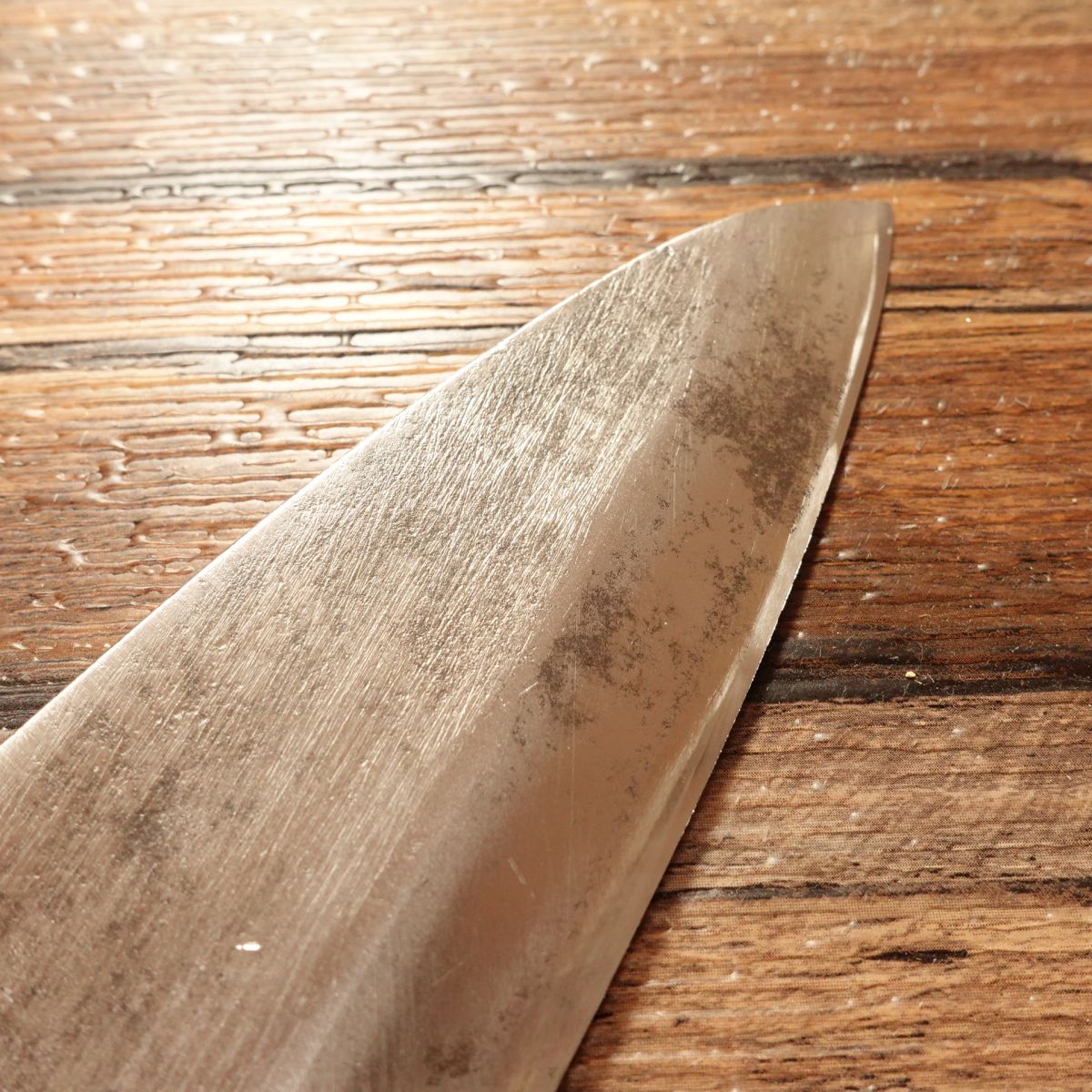 Minamoto Masatsugu Deba Knife, Sharpened, Buffalo Horn Handle, Hagane Steel, Single Bevel, 155mm