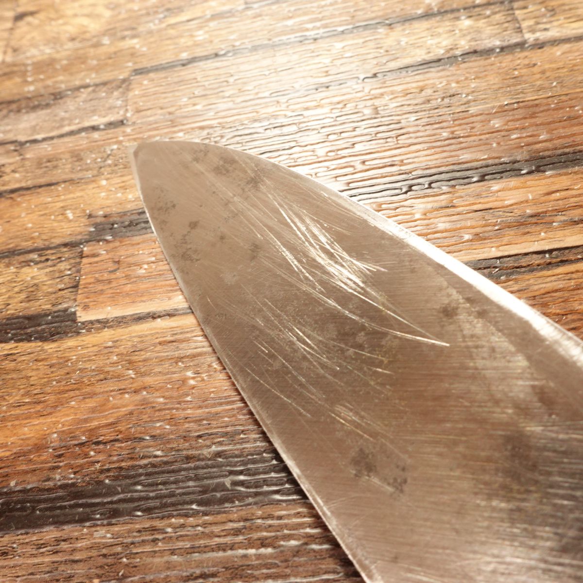 Minamoto Masatsugu Deba Knife, Sharpened, Buffalo Horn Handle, Hagane Steel, Single Bevel, 155mm