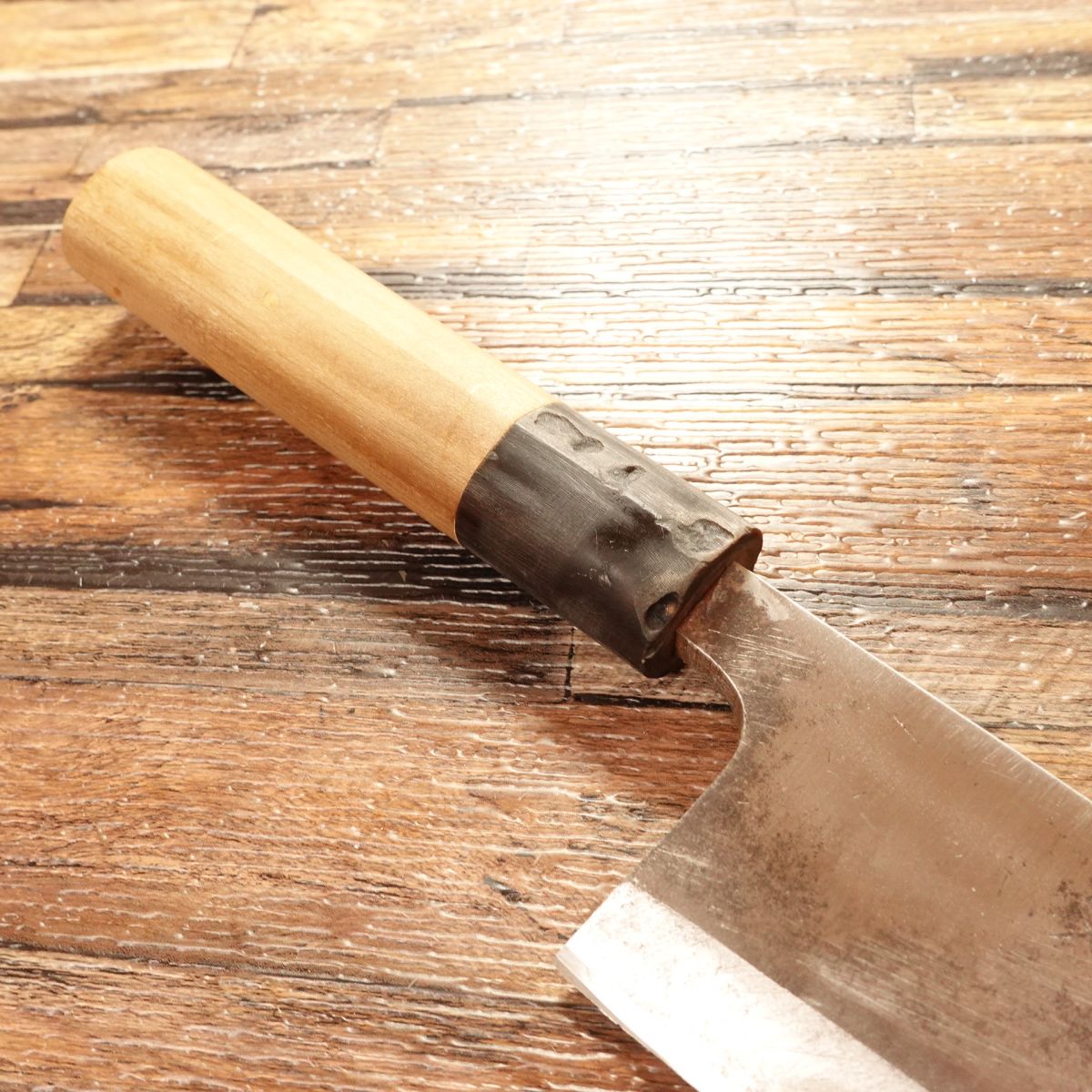 Minamoto Masatsugu Deba Knife, Sharpened, Buffalo Horn Handle, Hagane Steel, Single Bevel, 155mm