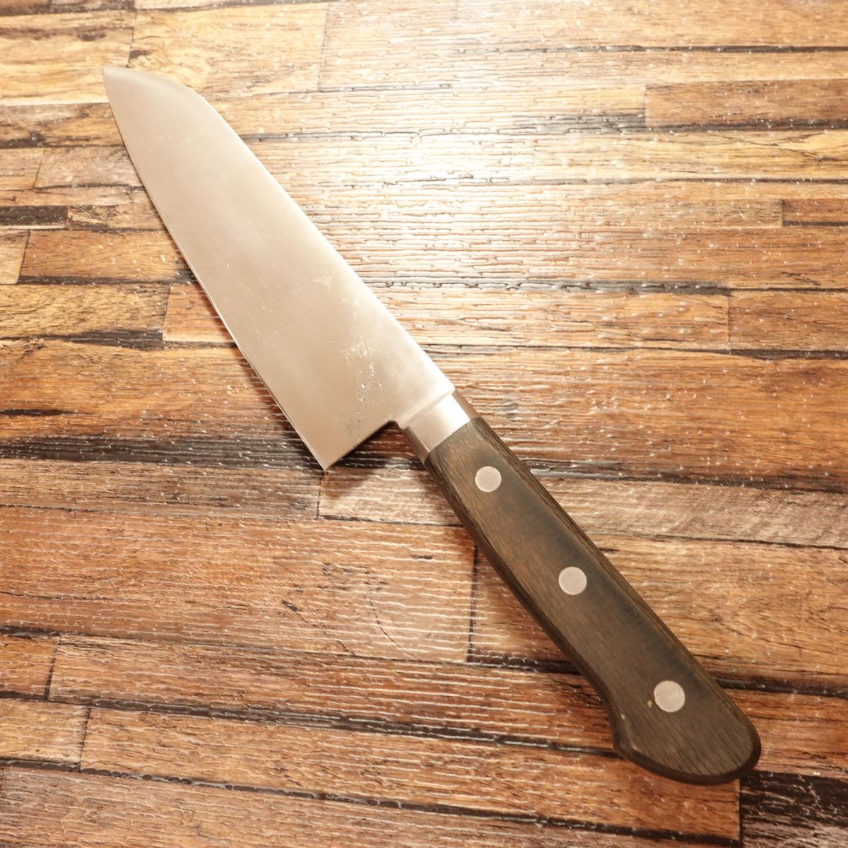 Minamoto Masatsugu Santoku Knife, Sharpened, Molybdenum Stainless Steel, All-Purpose Knife, 180mm