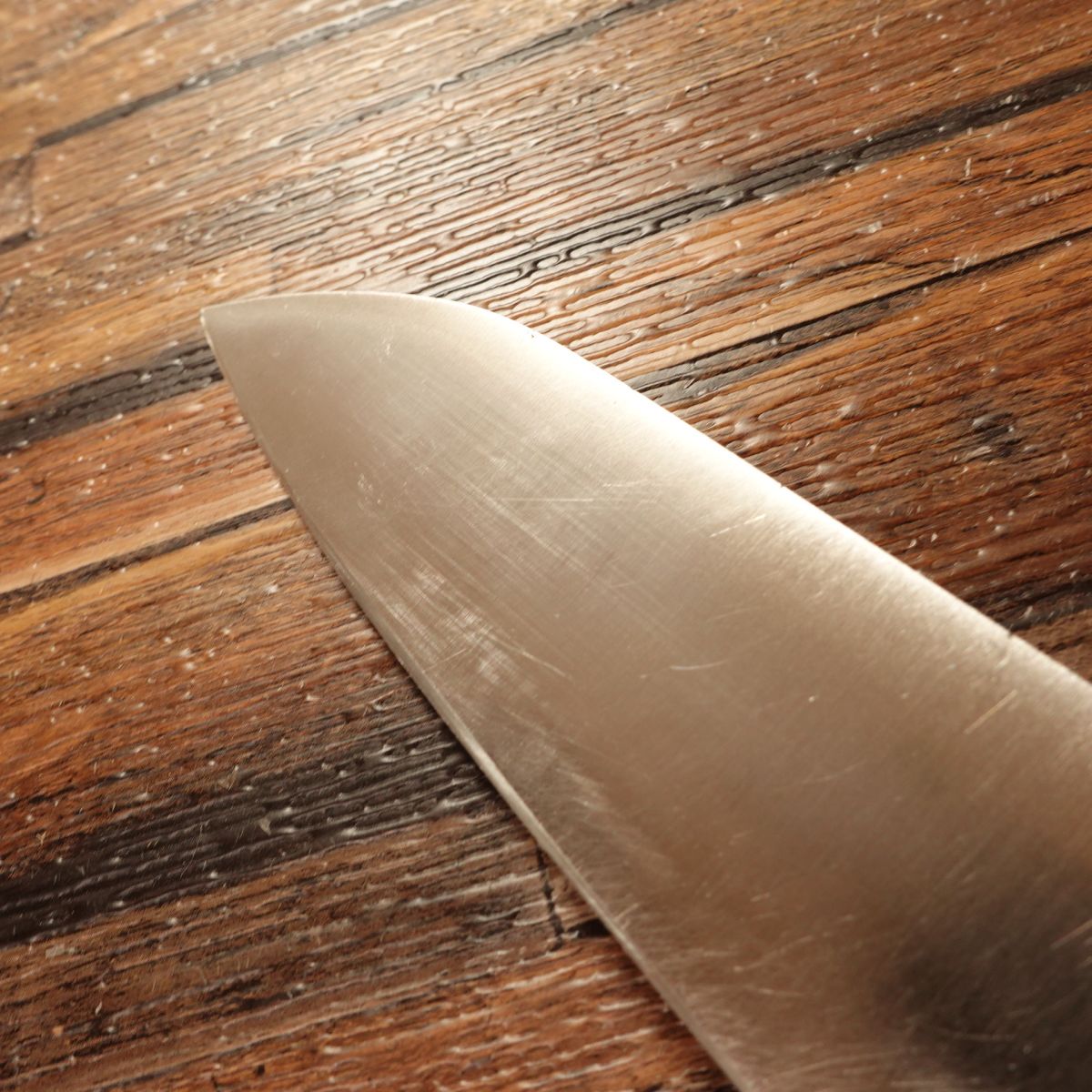 Minamoto Masatsugu Santoku Knife, Sharpened, Molybdenum Stainless Steel, All-Purpose Knife, 180mm