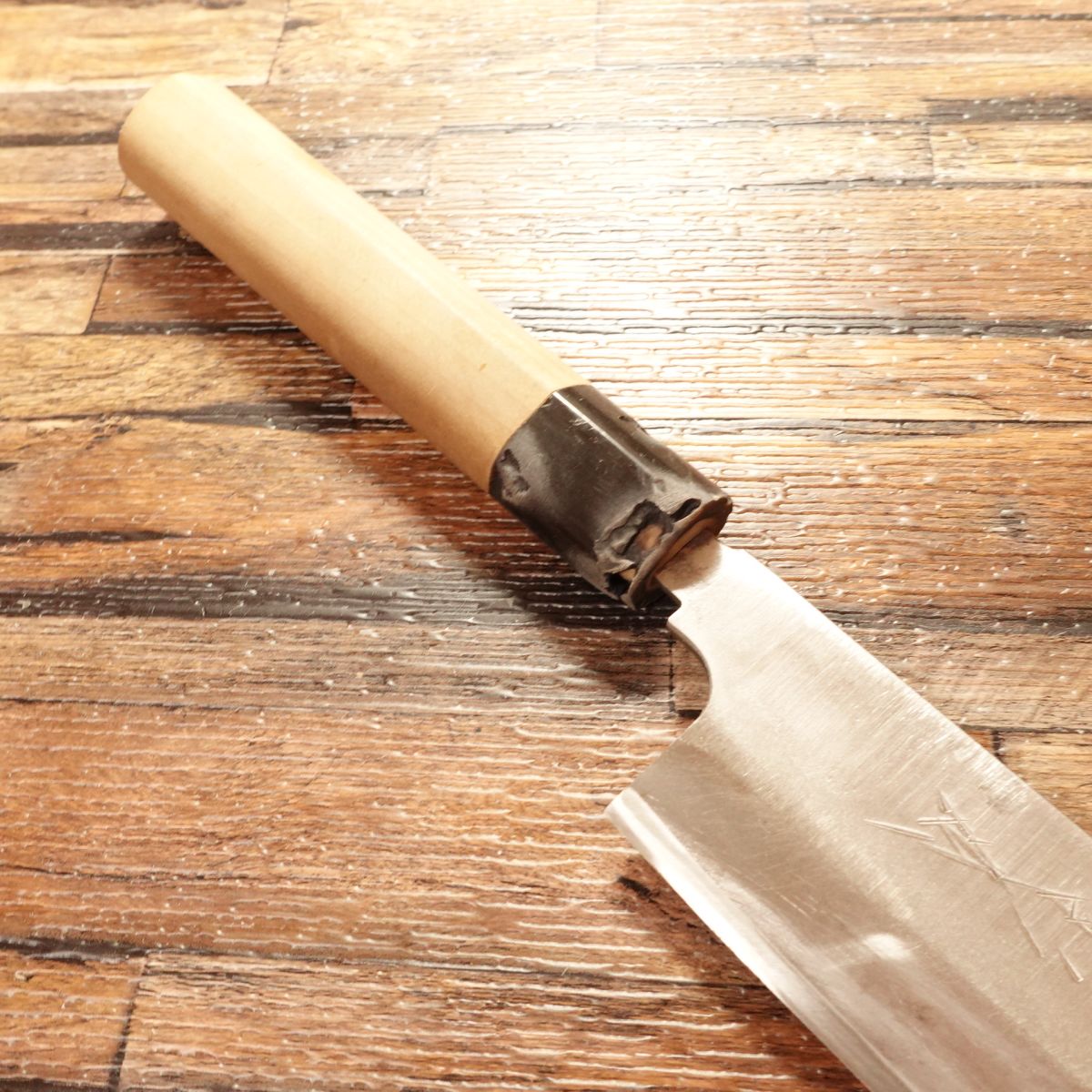Sugimoto Usuba Knife, Sharpened, Buffalo Horn Handle, Single Bevel, Nakiri Style, With Small Chip, 185mm