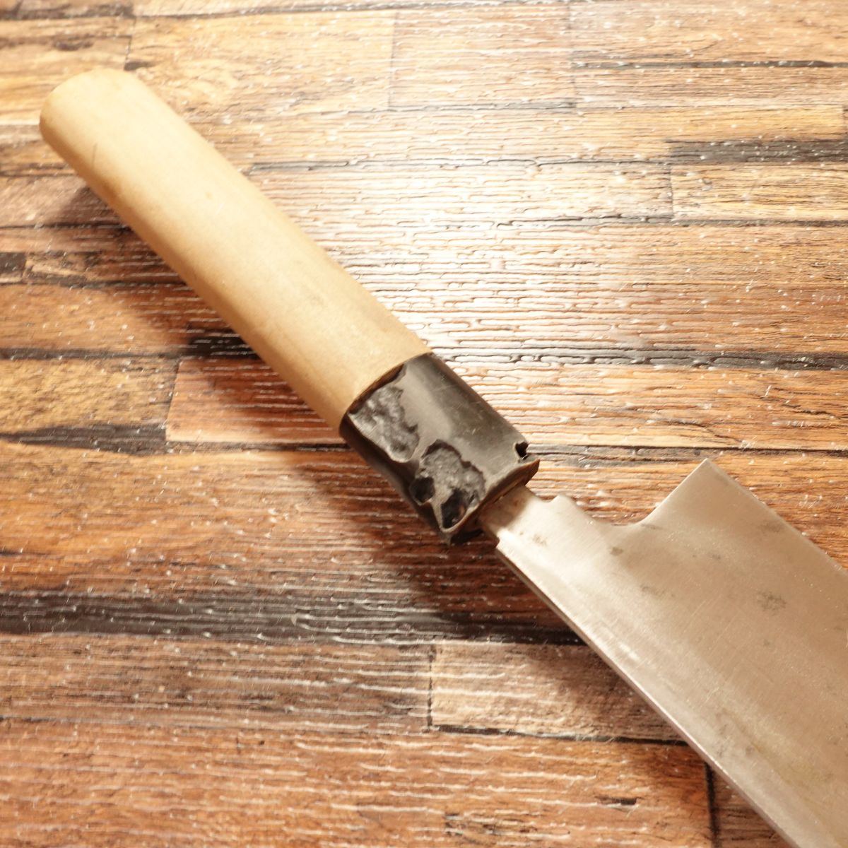 Sugimoto Usuba Knife, Sharpened, Buffalo Horn Handle, Single Bevel, Nakiri Style, With Small Chip, 185mm
