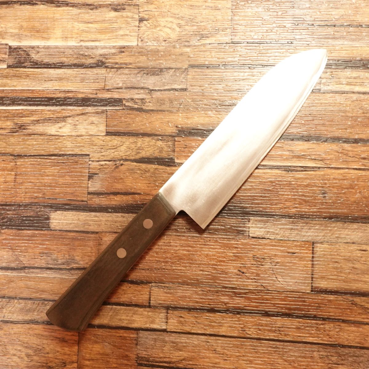 Kawachinokami Kunisuke Santoku Knife, Sharpened, Hon-Warikomi, 160mm