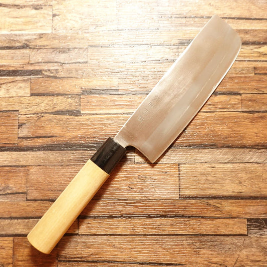 Bimikobo Nakiri Knife, Sharpened, Stainless Steel, Double-Bevel, 165mm