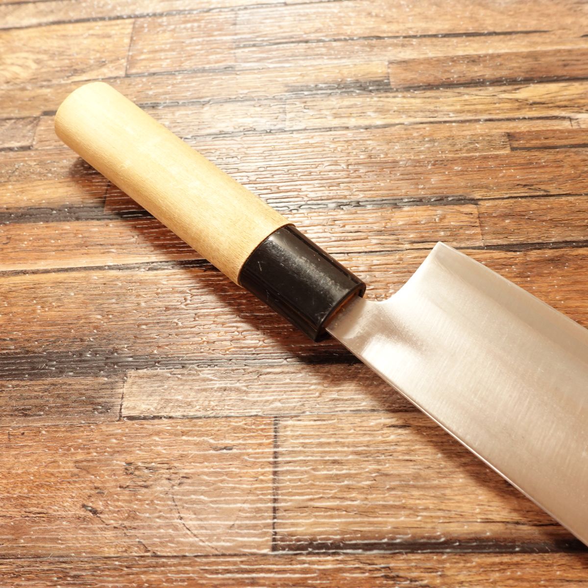 Bimikobo Nakiri Knife, Sharpened, Stainless Steel, Double-Bevel, 165mm