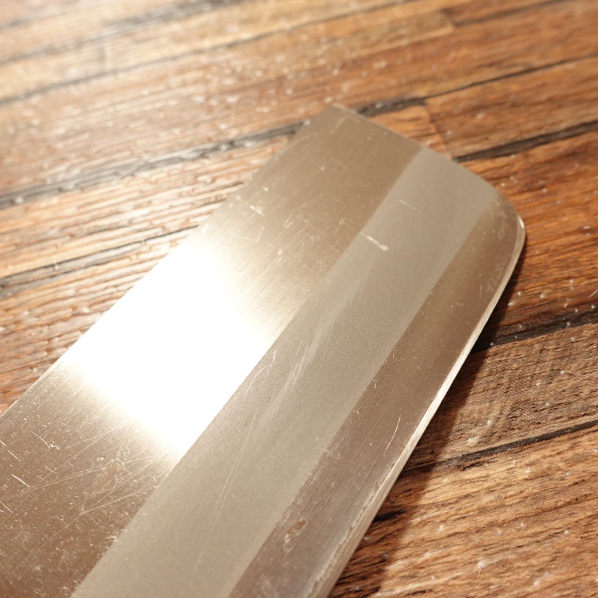 Miyakotsuru Nakiri Knife, Sharpened, Hagane Steel, Double-Bevel, With Seal, Nearly Unused, 160mm