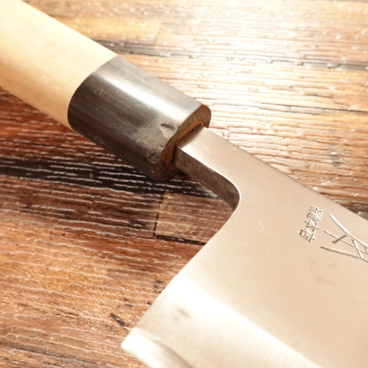 Masamoto Sohonten Large Deba Knife, Sharpened, Water Buffalo Handle, Nearly Unused Stored Item, Boxed, 230mm