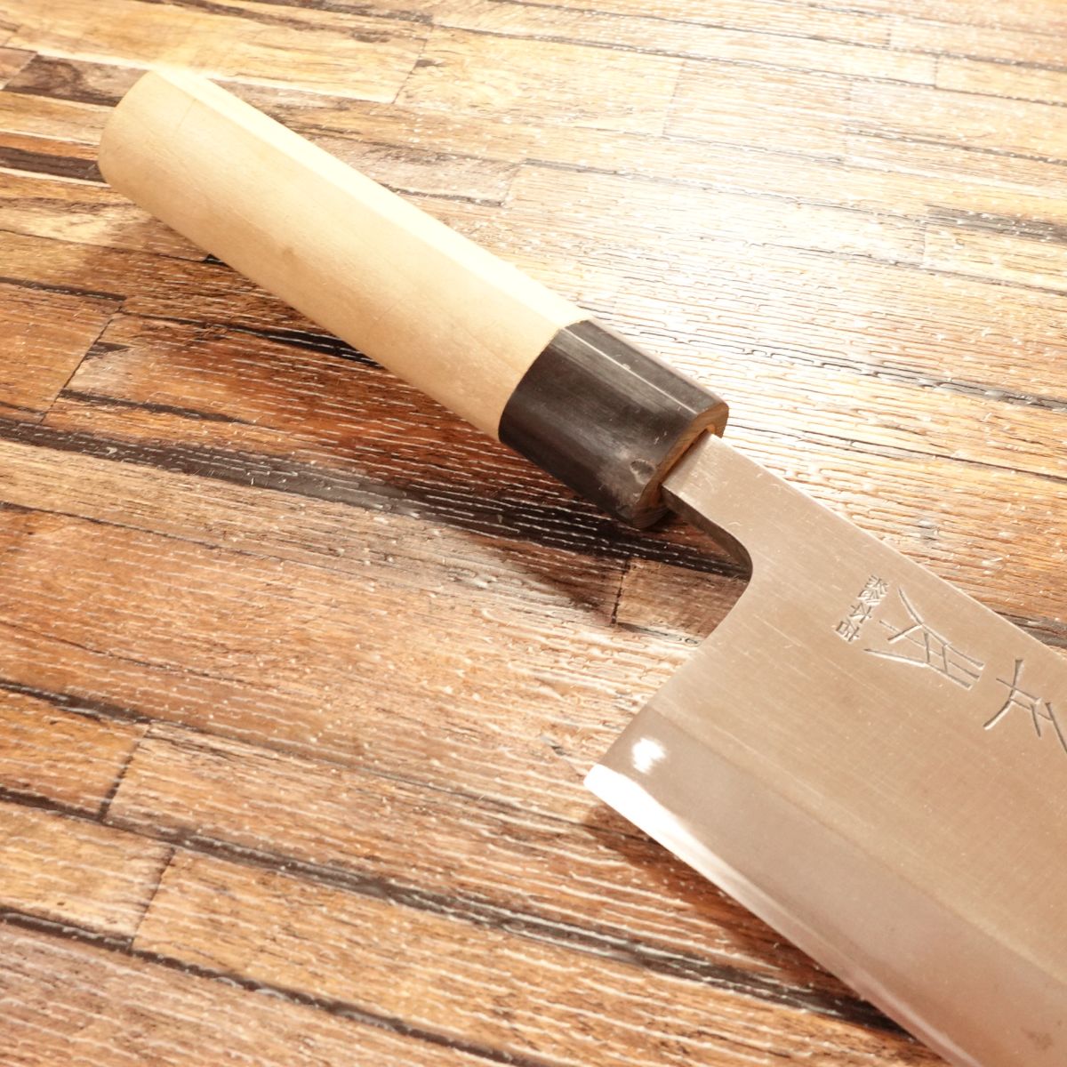 Masamoto Sohonten Large Deba Knife, Sharpened, Water Buffalo Handle, Nearly Unused Stored Item, Boxed, 230mm