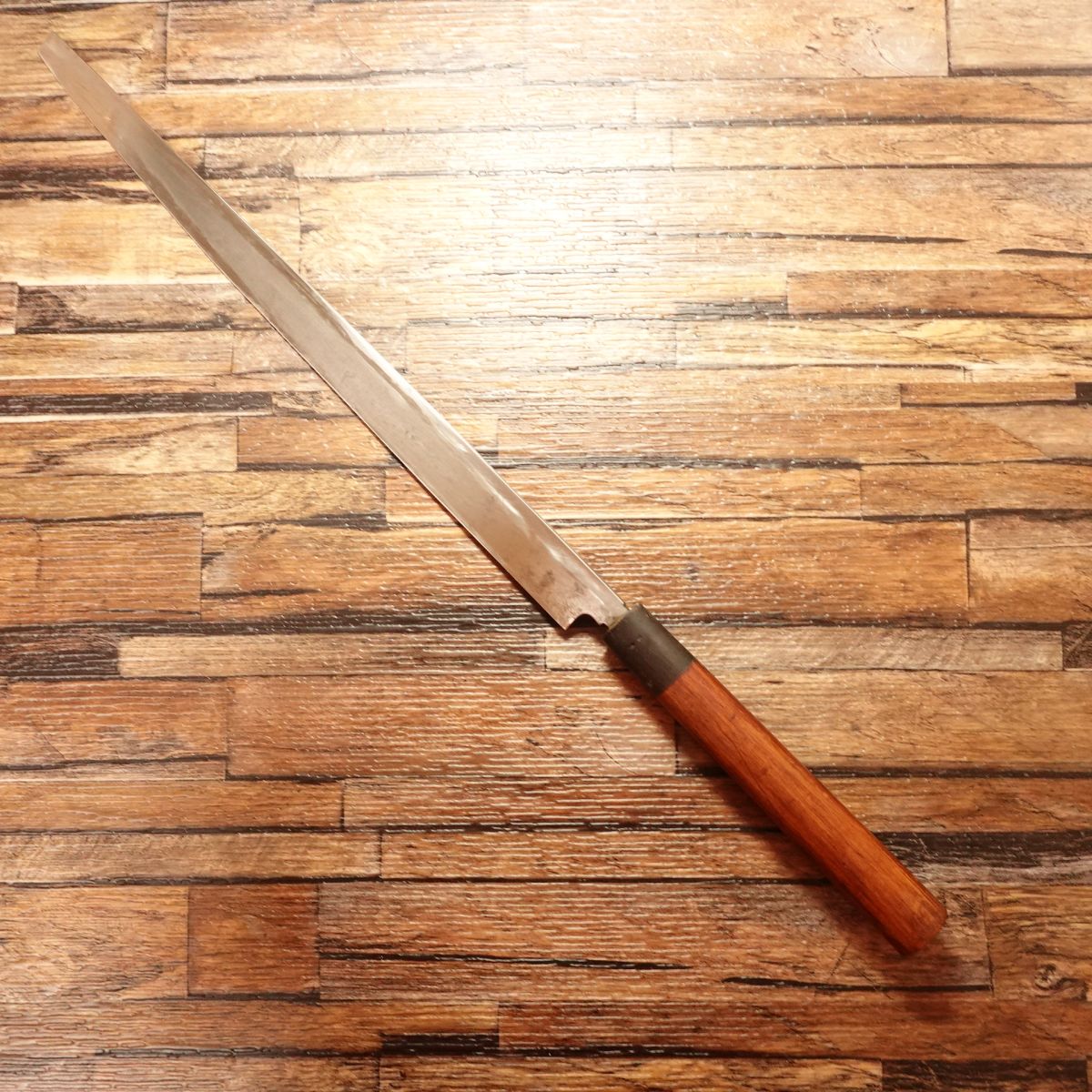 Aritsugu Tako-Hiki Knife, Sharpened, Water Buffalo Handle, Special Make, Slim Octopus Sashimi Knife, 310mm