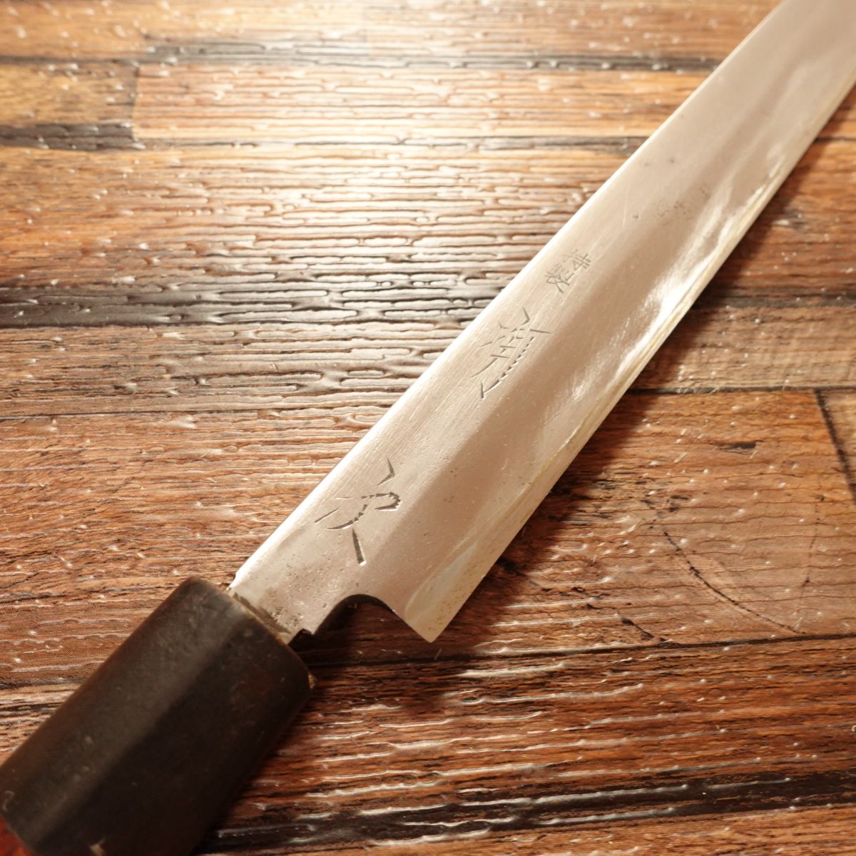 Aritsugu Tako-Hiki Knife, Sharpened, Water Buffalo Handle, Special Make, Slim Octopus Sashimi Knife, 310mm