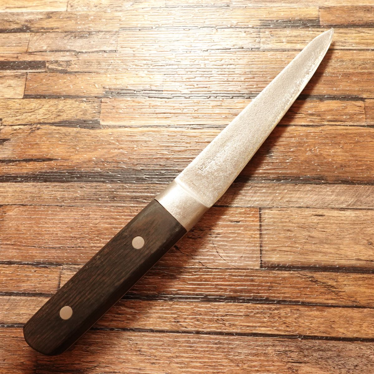 Sakai Takayuki Honesuki Knife, Sharpened, Marugata (Curved) Style, Nashiji Finish, 145mm