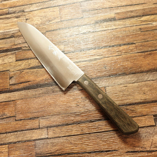 Sakai Suketomo Santoku Knife, Sharpened, Special Steel Warikomi, Gyuto-Style All-Purpose Knife, DP, 180mm