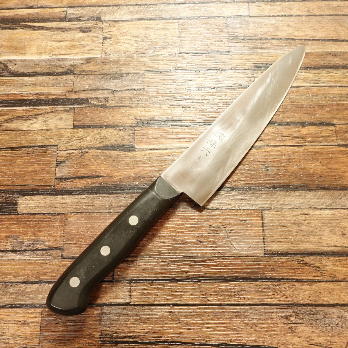 Seki Magoroku Gyuto Knife, Sharpened, Warikomi Construction, All-Purpose Knife, Stainless Steel, KAI, 180mm