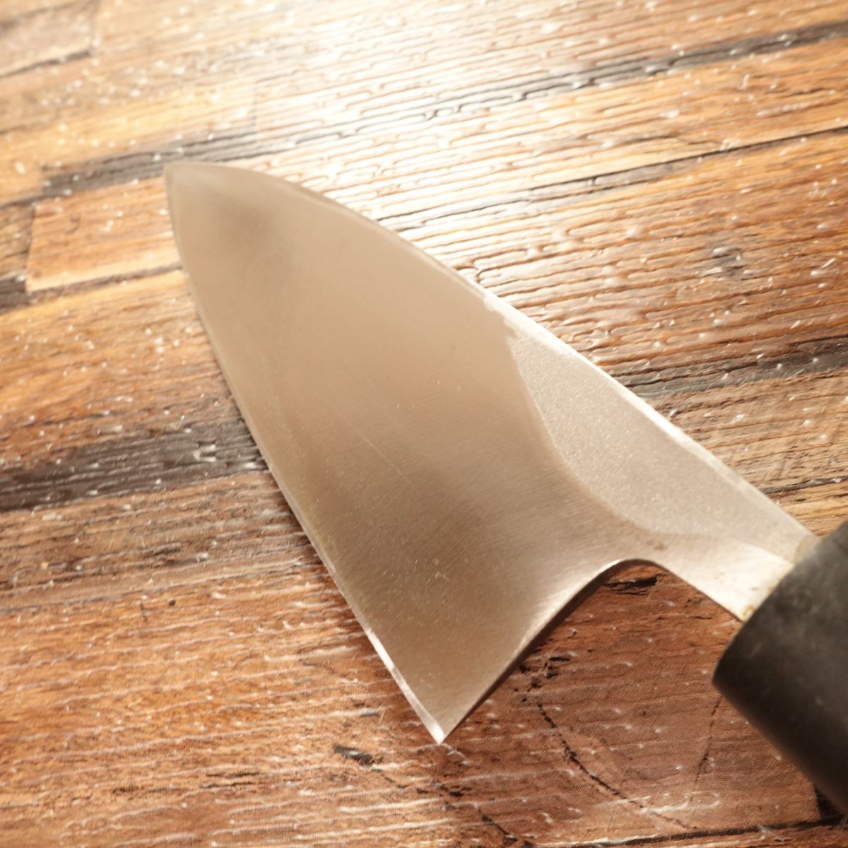 Tojiro Aji-kiri Knife, Sharpened, Ko-Deba Style, Tojiro Brand, Near Unused, 110mm