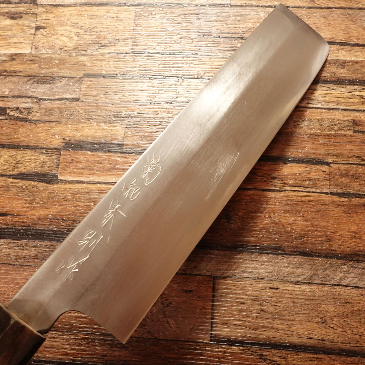 Kikutomoharu Usuba Knife, Sharpened, Large Size, Buffalo Horn Handle, With Sticker, Minimal Use, 240mm