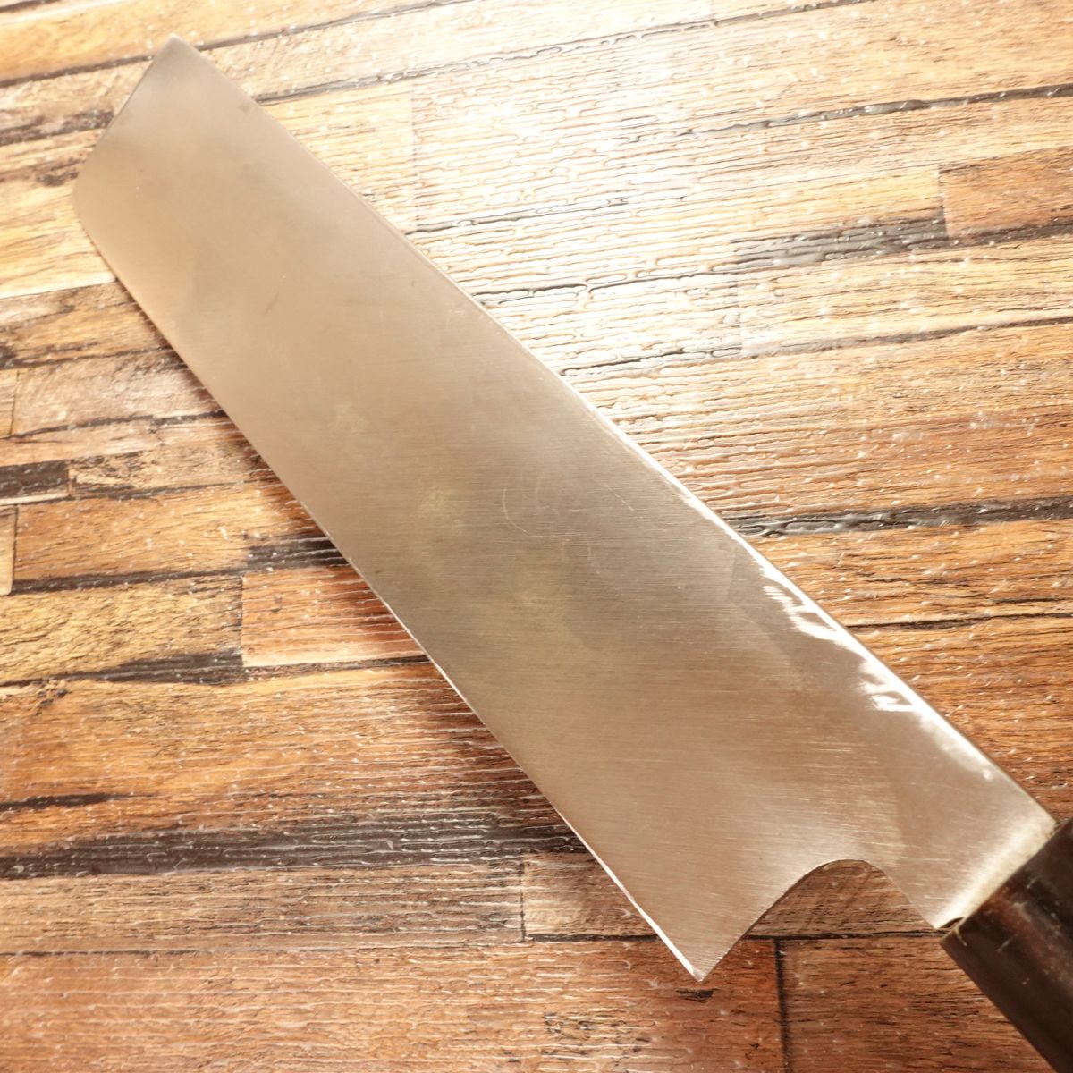 Kikutomoharu Usuba Knife, Sharpened, Large Size, Buffalo Horn Handle, With Sticker, Minimal Use, 240mm