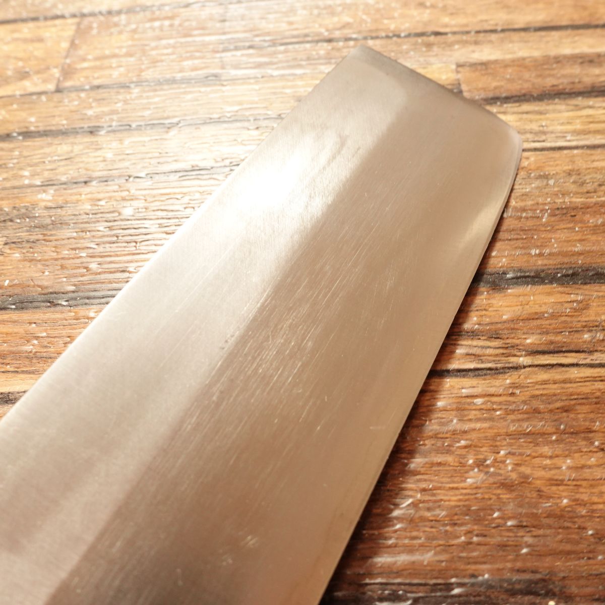 Kikutomoharu Usuba Knife, Sharpened, Large Size, Buffalo Horn Handle, With Sticker, Minimal Use, 240mm