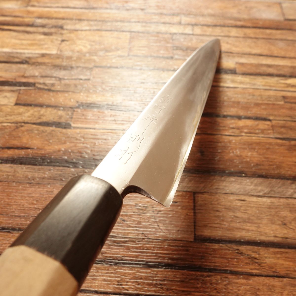 Miyano Yanagiba Knife, Sharpened, Yasuki Blue Steel, Octagonal Buffalo Horn Handle, Minimal Use, 265mm