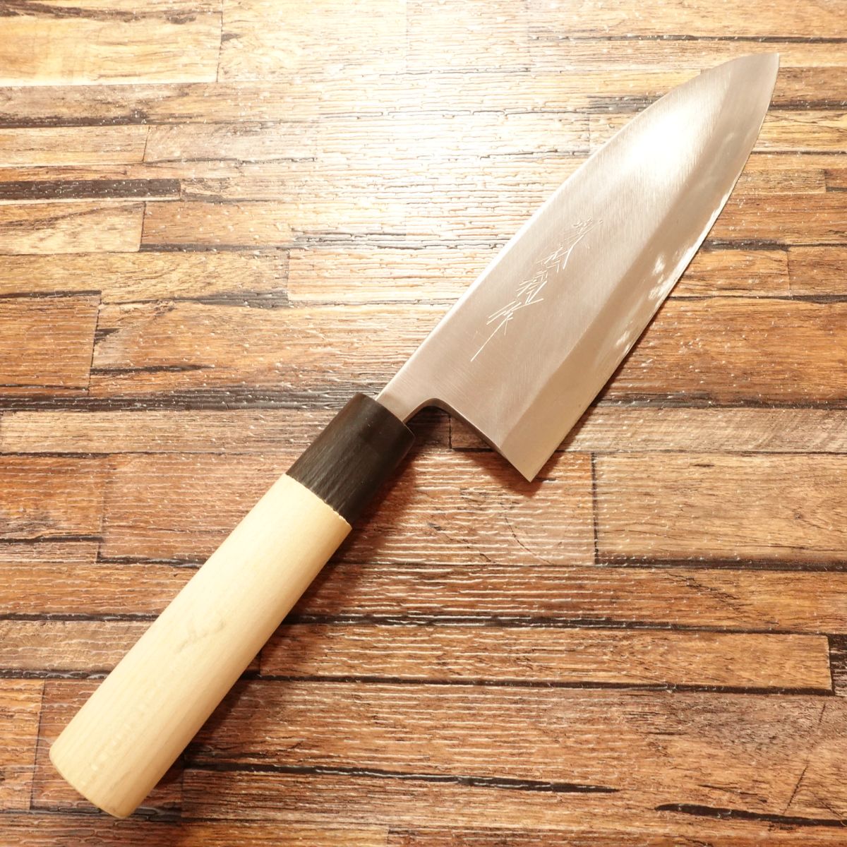 Sakai Shouou Deba Knife, Sharpened, Buffalo Horn Handle, Near Unused, 185mm