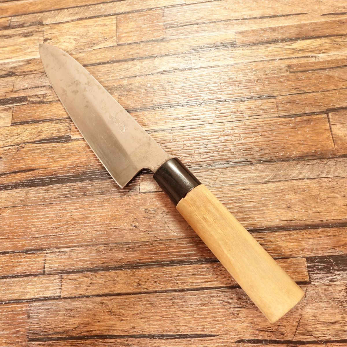 Katsuhiro Santoku Knife, Sharpened, Double Bevel, Hagane, Echigo Katsuhiro, 175mm