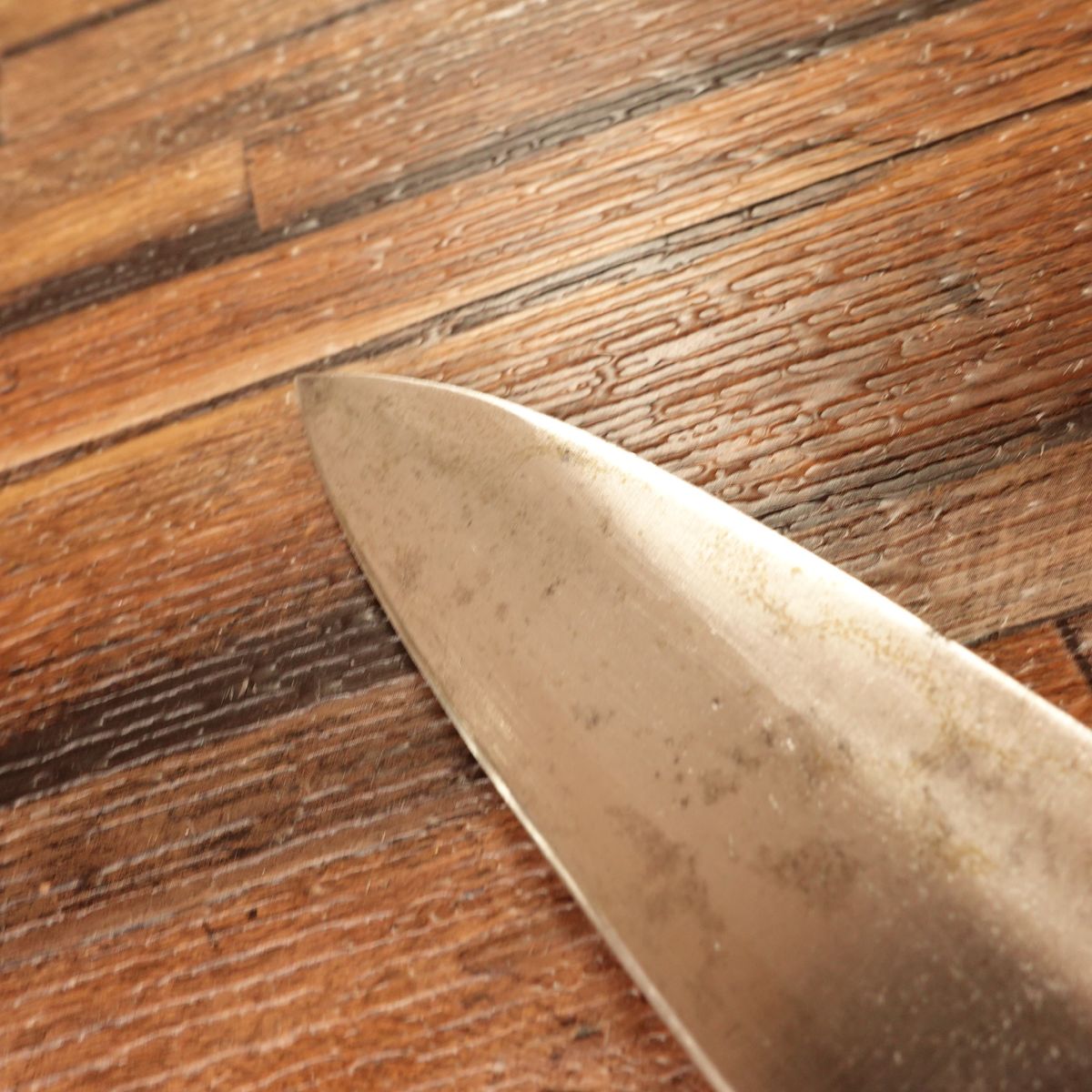 Katsuhiro Santoku Knife, Sharpened, Double Bevel, Hagane, Echigo Katsuhiro, 175mm