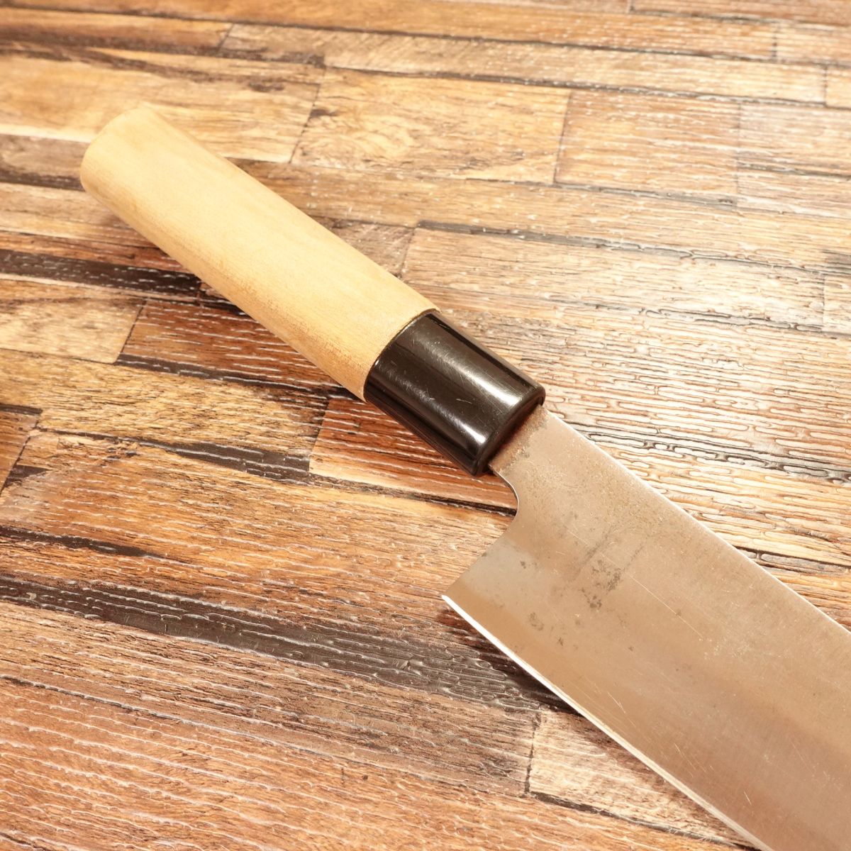 Katsuhiro Santoku Knife, Sharpened, Double Bevel, Hagane, Echigo Katsuhiro, 175mm