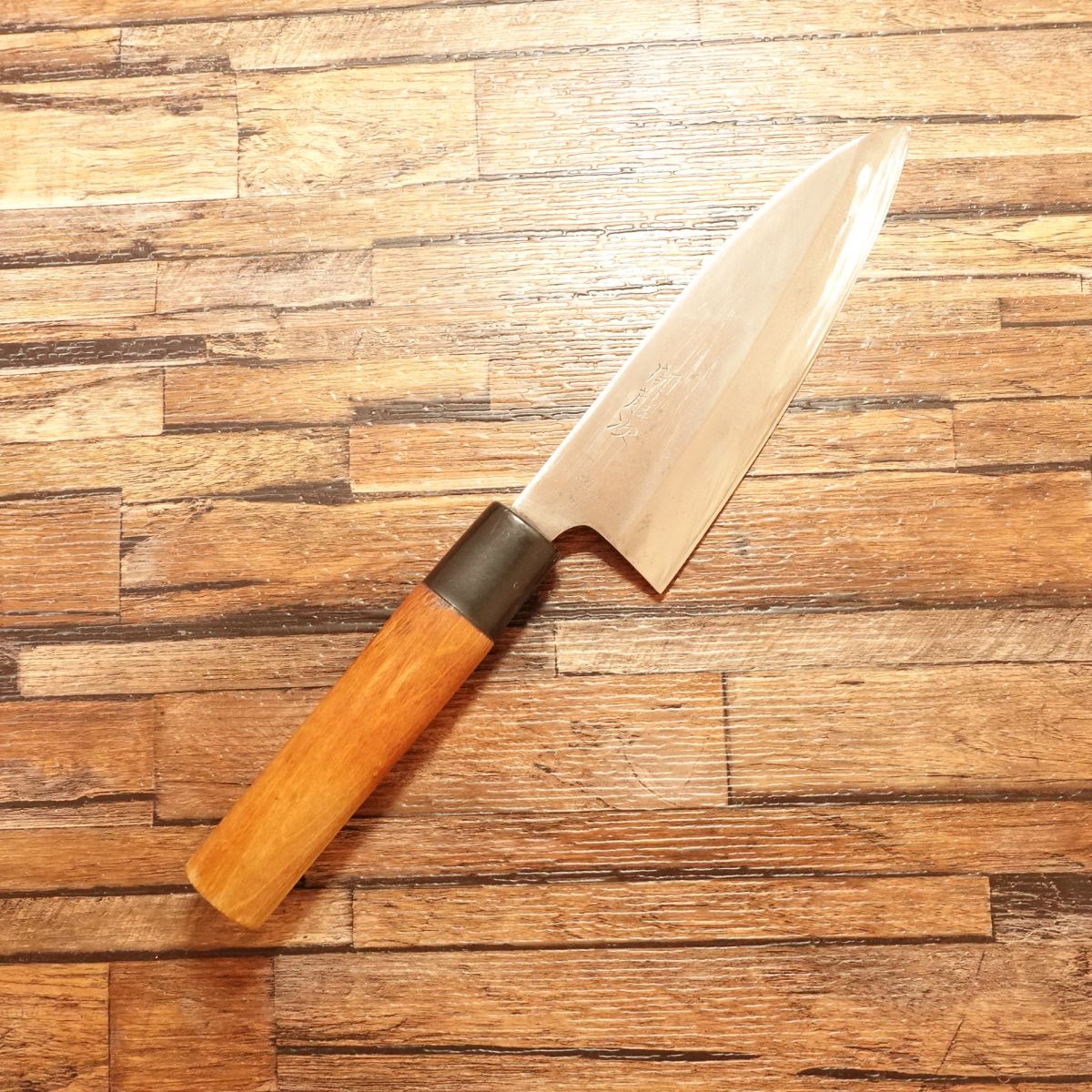 Seki Fujitsugu Ai-Deba Knife, Sharpened, Thin Deba, Hagane, Single Bevel, 155mm