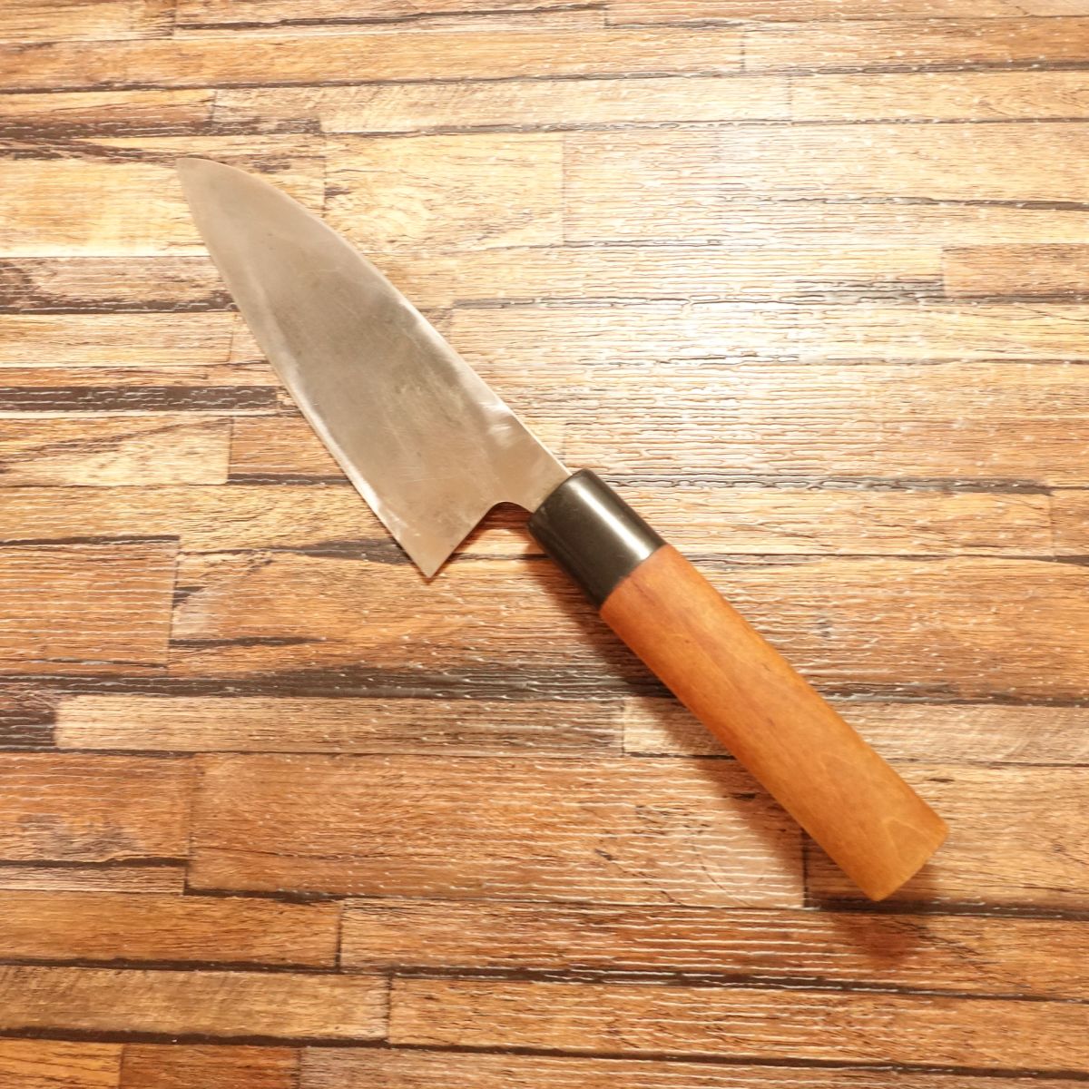 Seki Fujitsugu Ai-Deba Knife, Sharpened, Thin Deba, Hagane, Single Bevel, 155mm