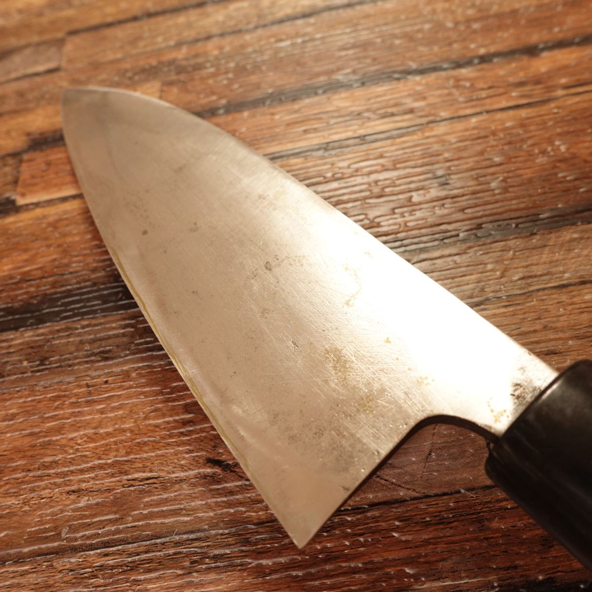 Seki Fujitsugu Ai-Deba Knife, Sharpened, Thin Deba, Hagane, Single Bevel, 155mm