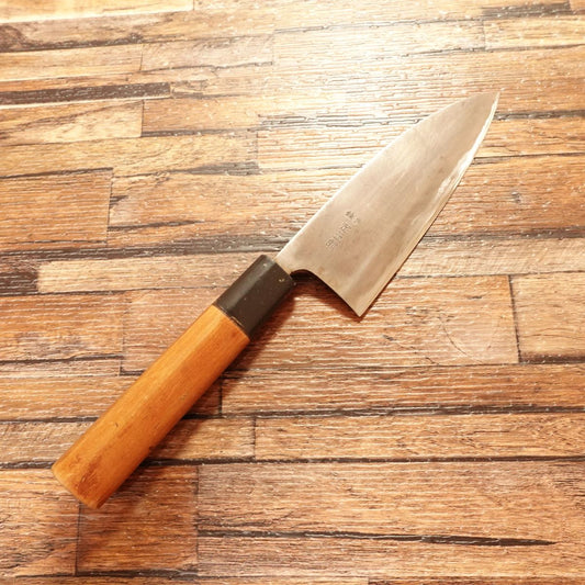 Sadagoro Aji-Kiri Knife, Sharpened, Small Deba Knife, Thick Blade, Hagane, 125mm