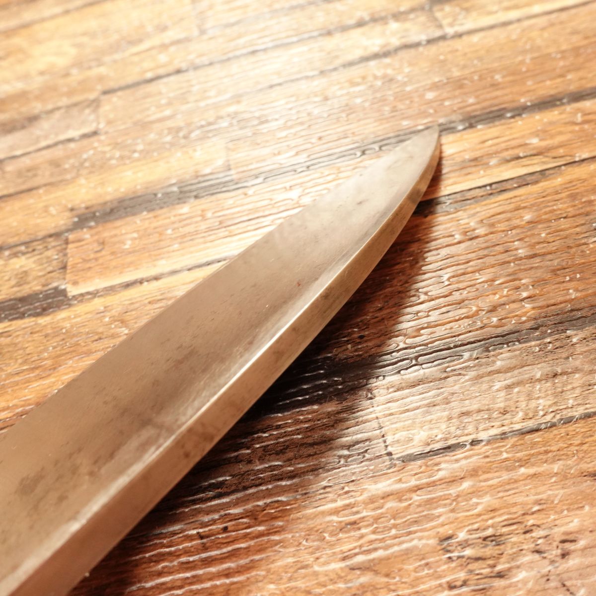 Sadagoro Aji-Kiri Knife, Sharpened, Small Deba Knife, Thick Blade, Hagane, 125mm