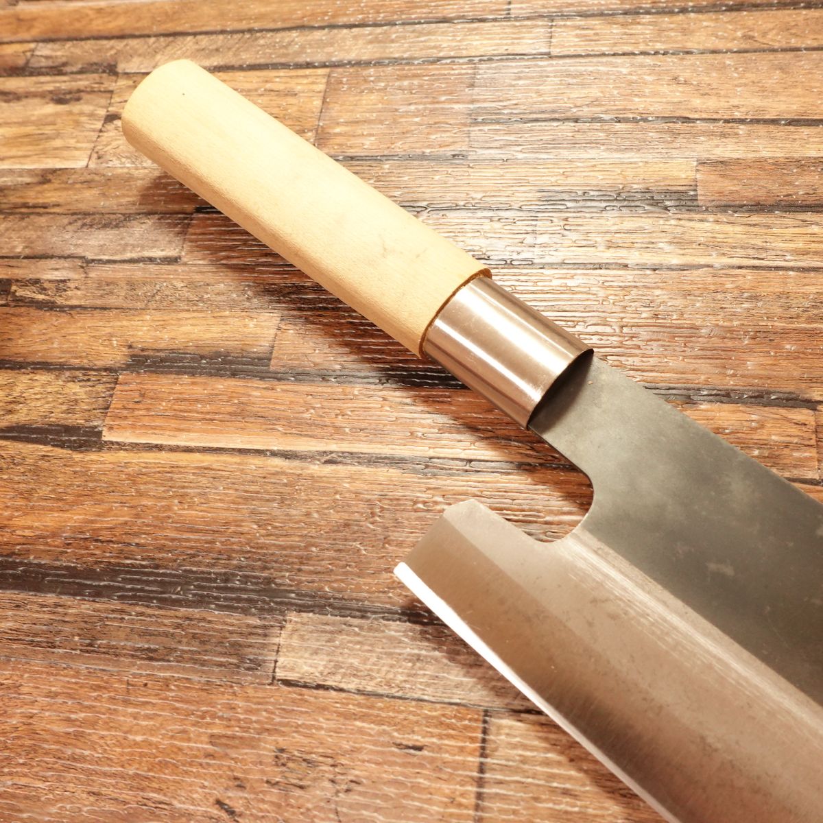 Teruhisa Men-Kiri Knife, Sharpened, Ishizuki Black Finish, Soba Cutter, Moonstone Honpo, Nearly Unused, Boxed, 215mm