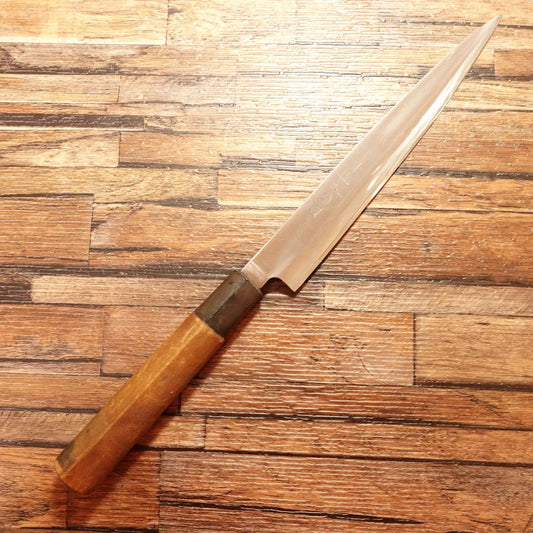 Seki Magoroku Yanagiba Knife, Sharpened, Ginju, Hon-Hagane, Sashimi Knife, Slight Handle Deformation, 200mm
