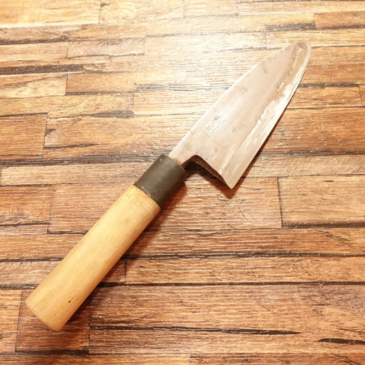 Toshimitsu Deba Knife, Sharpened, Single Bevel, Hagane, 145mm