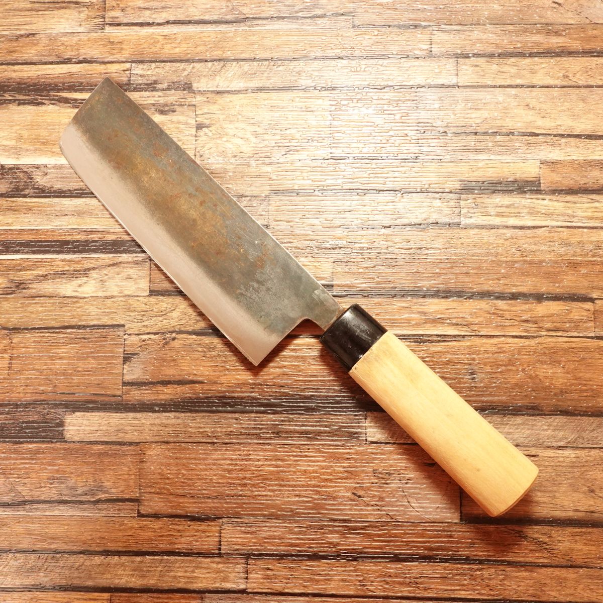 Seki Magoroku Nakiri Knife, Sharpened, Ginju, Kuro-Uchi, KAI, 160mm