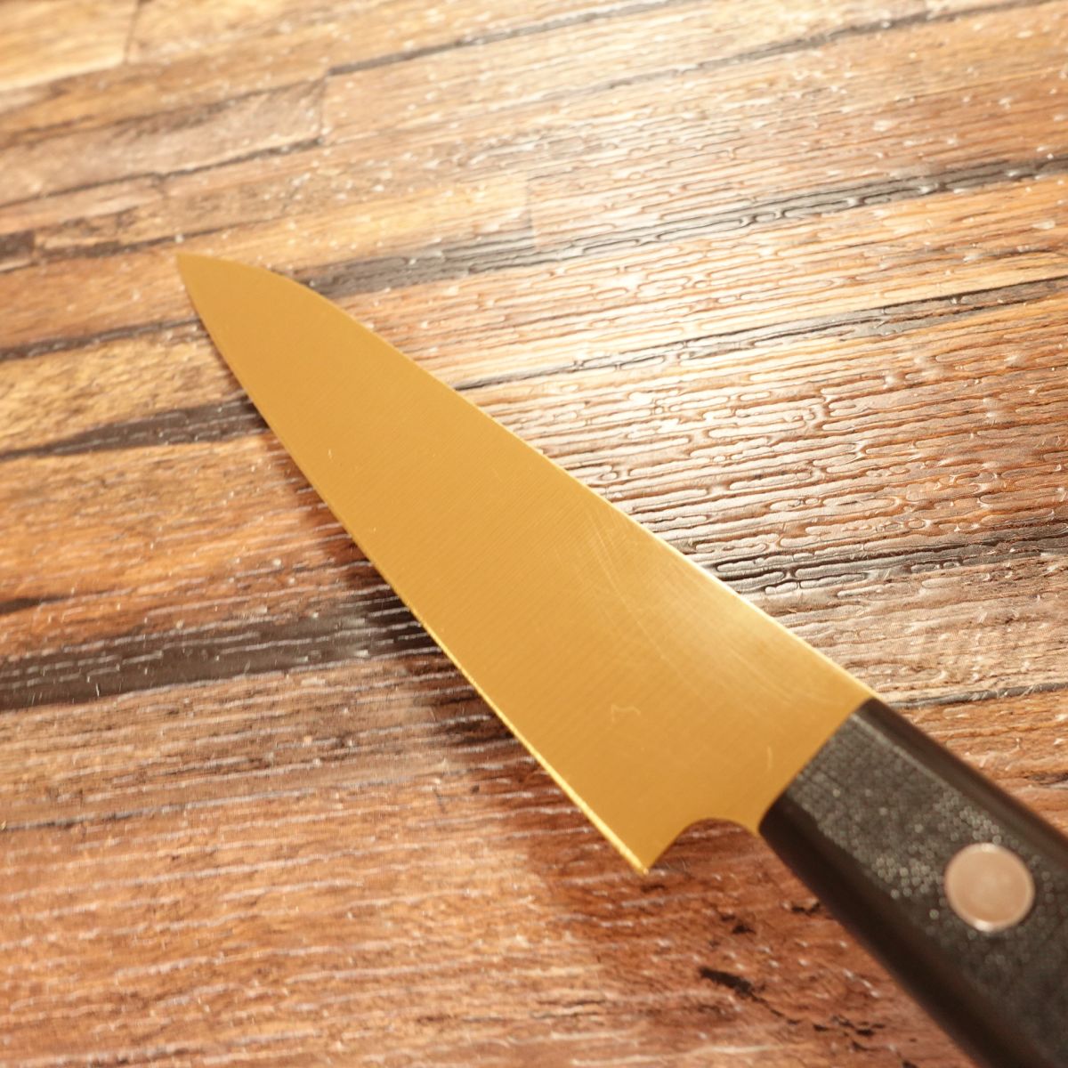 CERACOOK Petty Knife, Gold, Fruit Knife, Titanium Coating, Sekisui Chemical, Boxed, Unused, 125mm