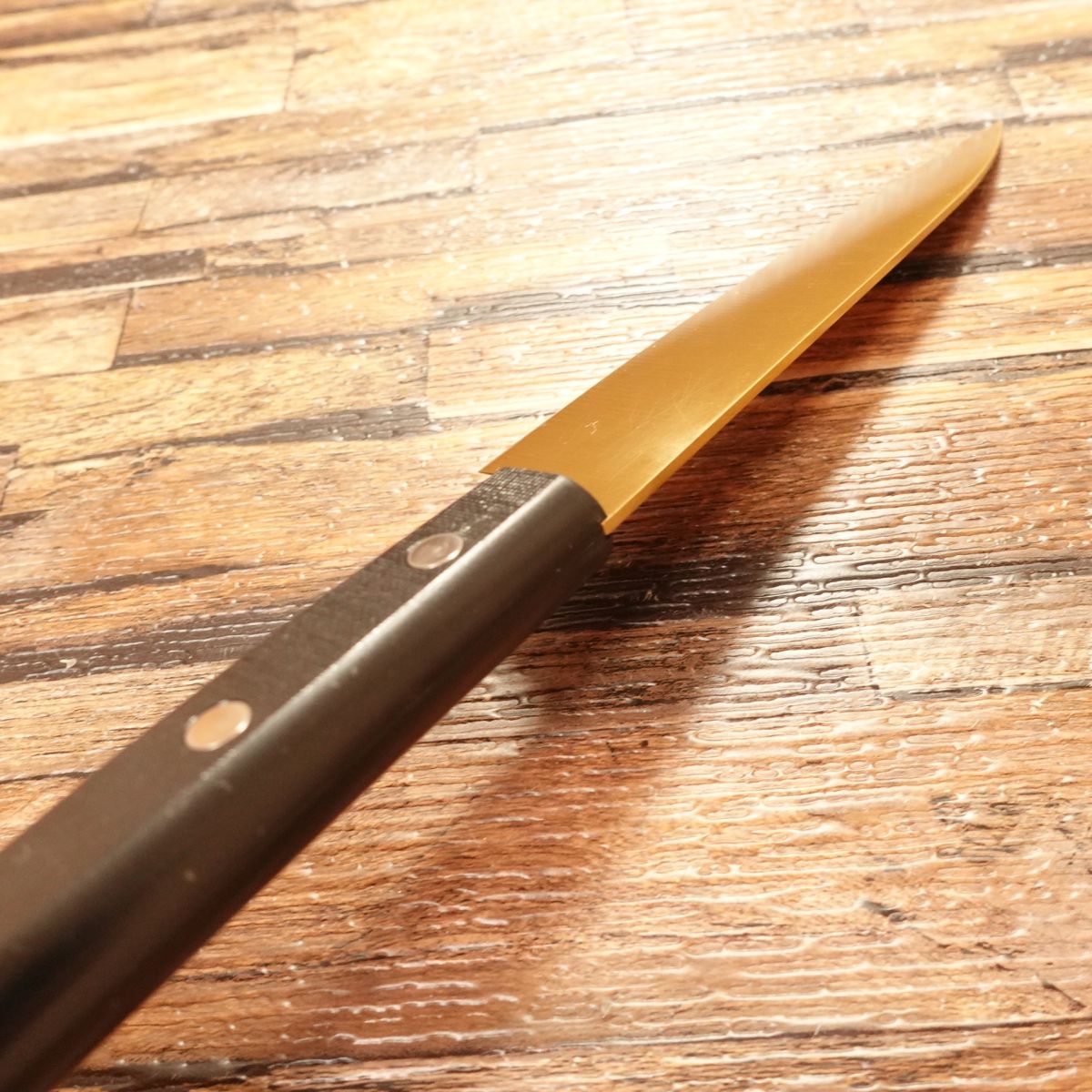 CERACOOK Petty Knife, Gold, Fruit Knife, Titanium Coating, Sekisui Chemical, Boxed, Unused, 125mm