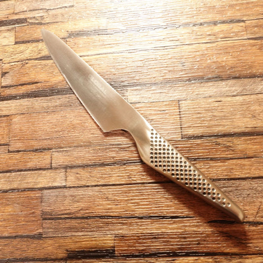 Global Petty Knife GS‑3, Sharpened, Fruit / Decorative Knife, YOSHIKIN (Yoshida Metal Works), 130 mm