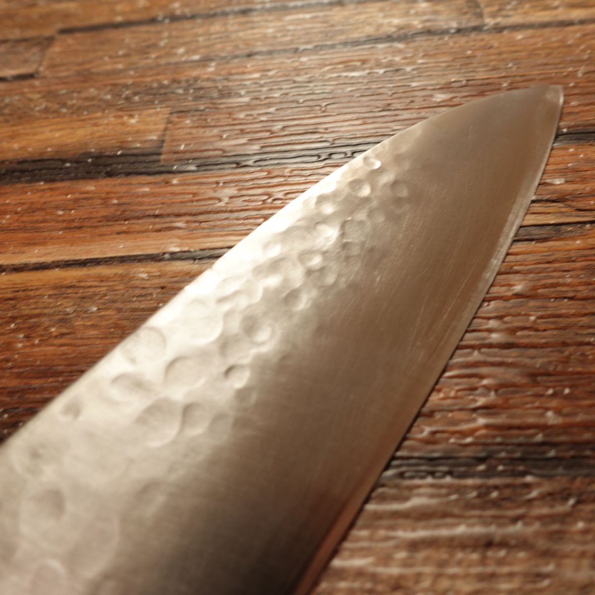 Toshu Gyuto (Chef’s) Knife, Sharpened, All‑Purpose, Hammer Pattern SS “Super Steel,” Light Use, 210 mm