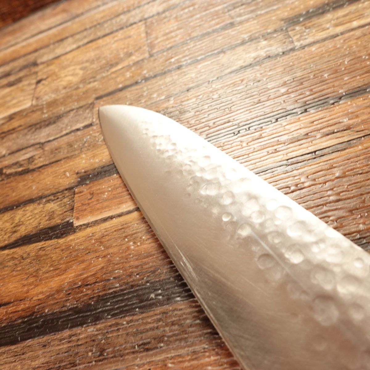Toshu Gyuto (Chef’s) Knife, Sharpened, All‑Purpose, Hammer Pattern SS “Super Steel,” Light Use, 210 mm