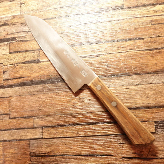 Sakaiya Haruhide Santoku Knife, Sharpened, All‑Purpose, Thin Blade, Genuine Laminated, 165 mm