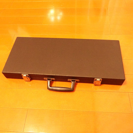 Hard Case for Kitchen Knives, Slim Black Leather Storage Bag, Good Condition