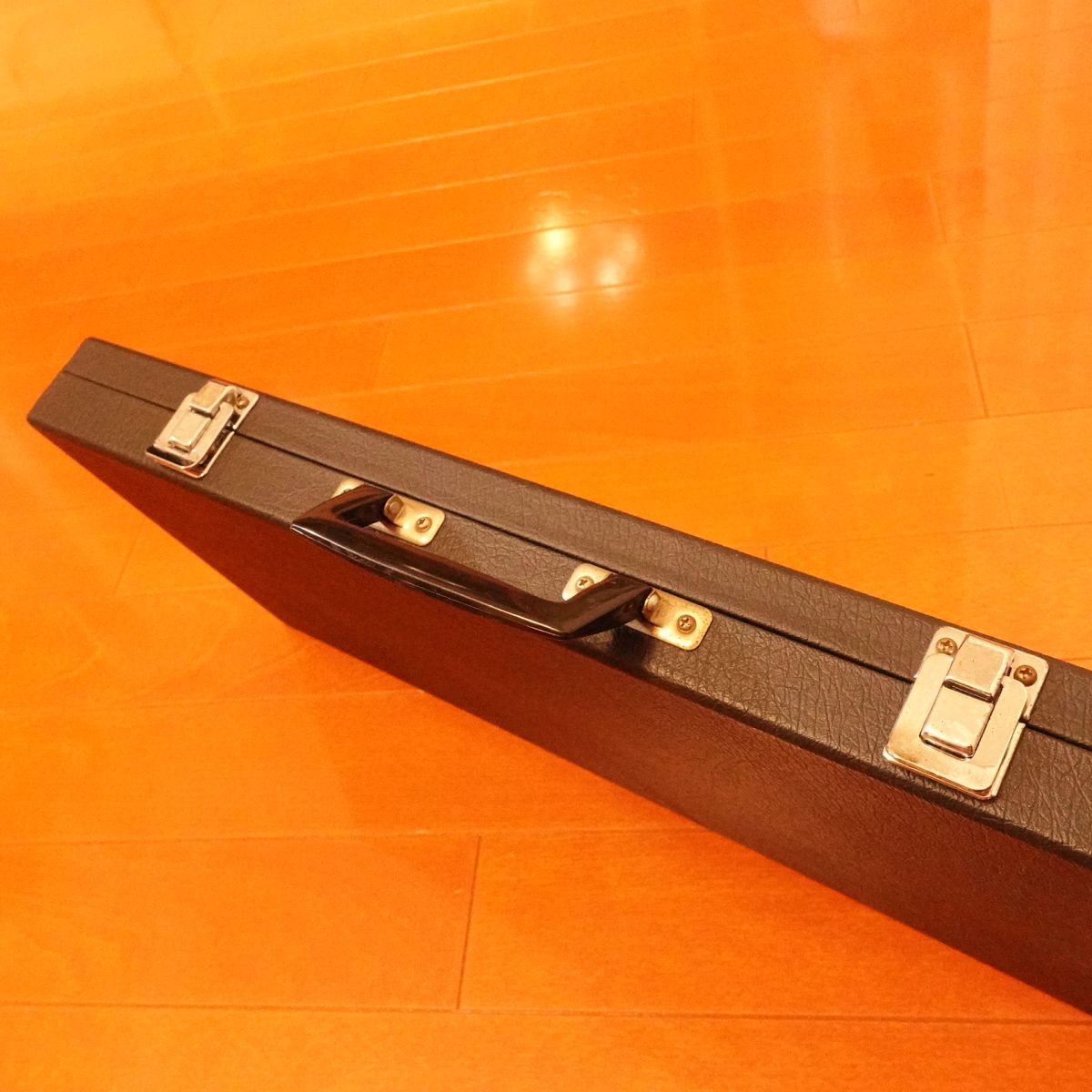 Hard Case for Kitchen Knives, Slim Black Leather Storage Bag, Good Condition