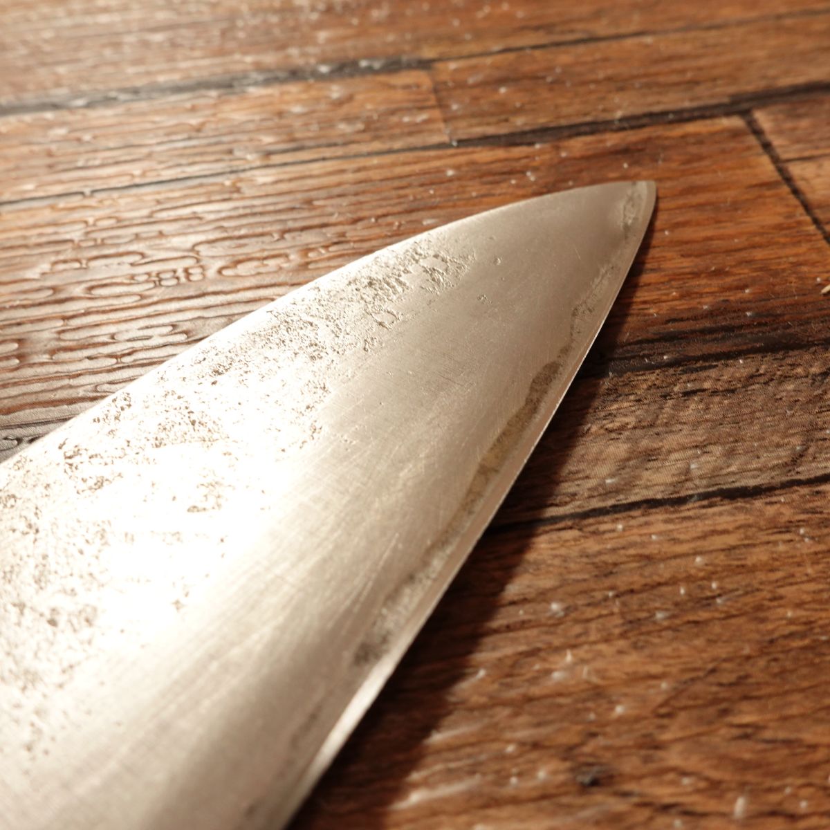 Fujiwara Teruyasu Santoku Knife, Sharpened, All-Purpose Knife, Teruyasu, Nashiji Finish, Shirogami #1 Steel, 180mm