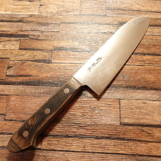 Seki Magoroku Santoku Knife, Sharpened, All-Purpose Knife, Hagane Steel, 165mm