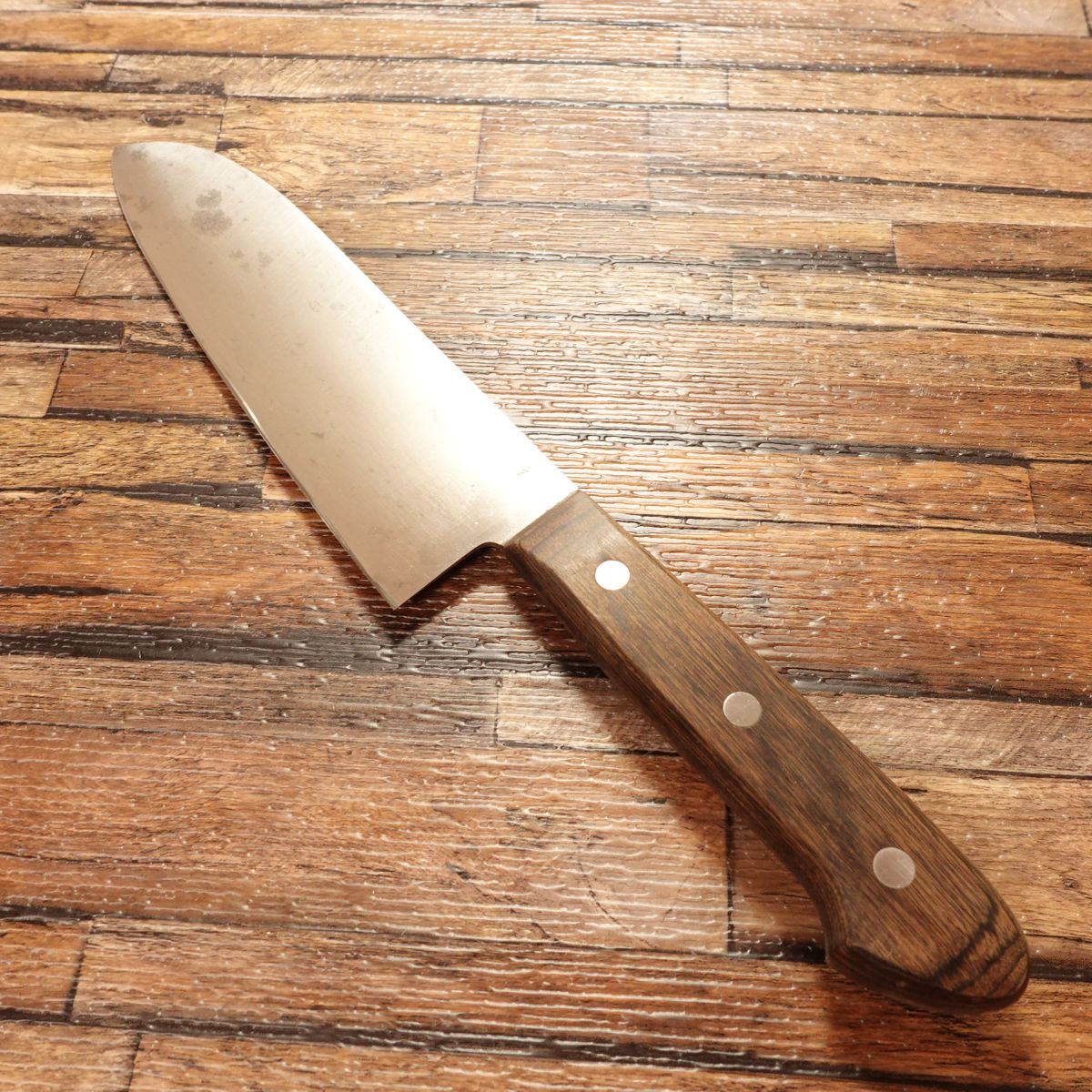 Seki Magoroku Santoku Knife, Sharpened, All-Purpose Knife, Hagane Steel, 165mm