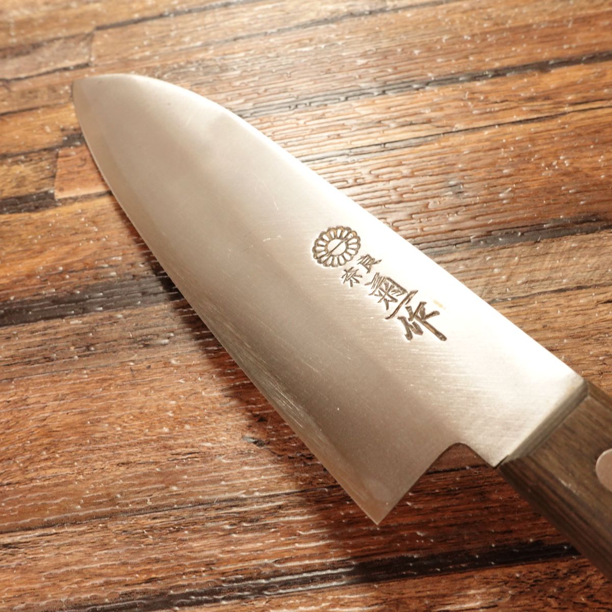 Kikuichi Santoku Knife, Sharpened, Nara Kikuichi-Made, All-Purpose Knife, Warikomi, Minimal Use, Excellent Condition, 165mm