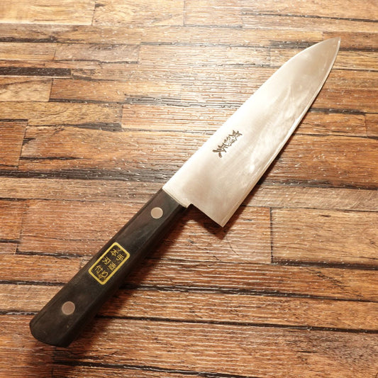 Azuma Minamoto Masahisa Gyuto Knife, Sharpened, All-Purpose Knife, Hikari Tokujou, Santoku, With Seal, 180mm