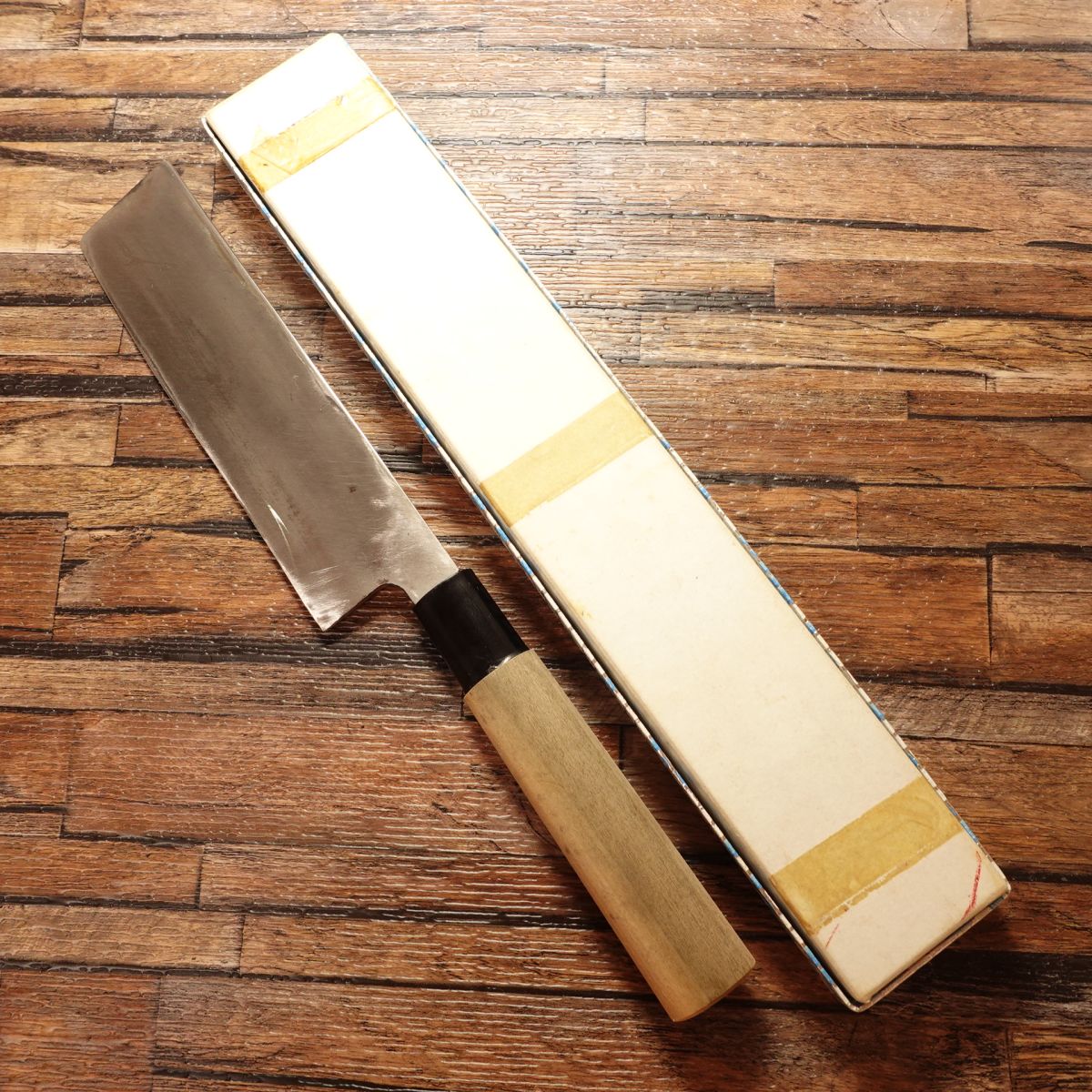 Sakai Naosuke Usuba Knife, Sharpened, Single Bevel, Nakiri Style, With Seal, Boxed, 165mm